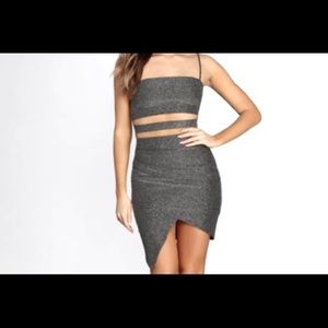 Beautiful grey glitter dress